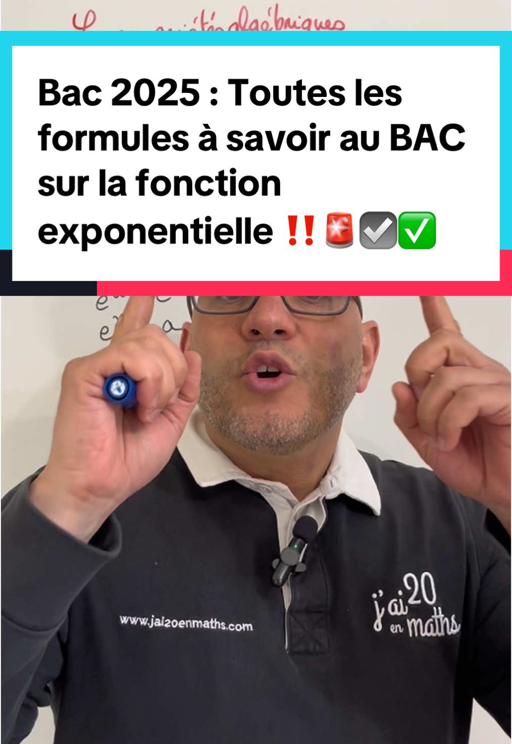 Bac 2025 : Toutes les formules à savoir au BAC sur la fonction exponentielle ‼️🚨☑️✅ #jai20enmaths #studygram #studytok #revisions #study #bac2025 #bac #bacmaths2025 #bacmaths #studywithme #spe #fiches #fonctions #ex #expo 