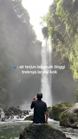 tapi terbayarkan oleh viewnya😍 #waterfall #langkuiktinggi #airterjun 