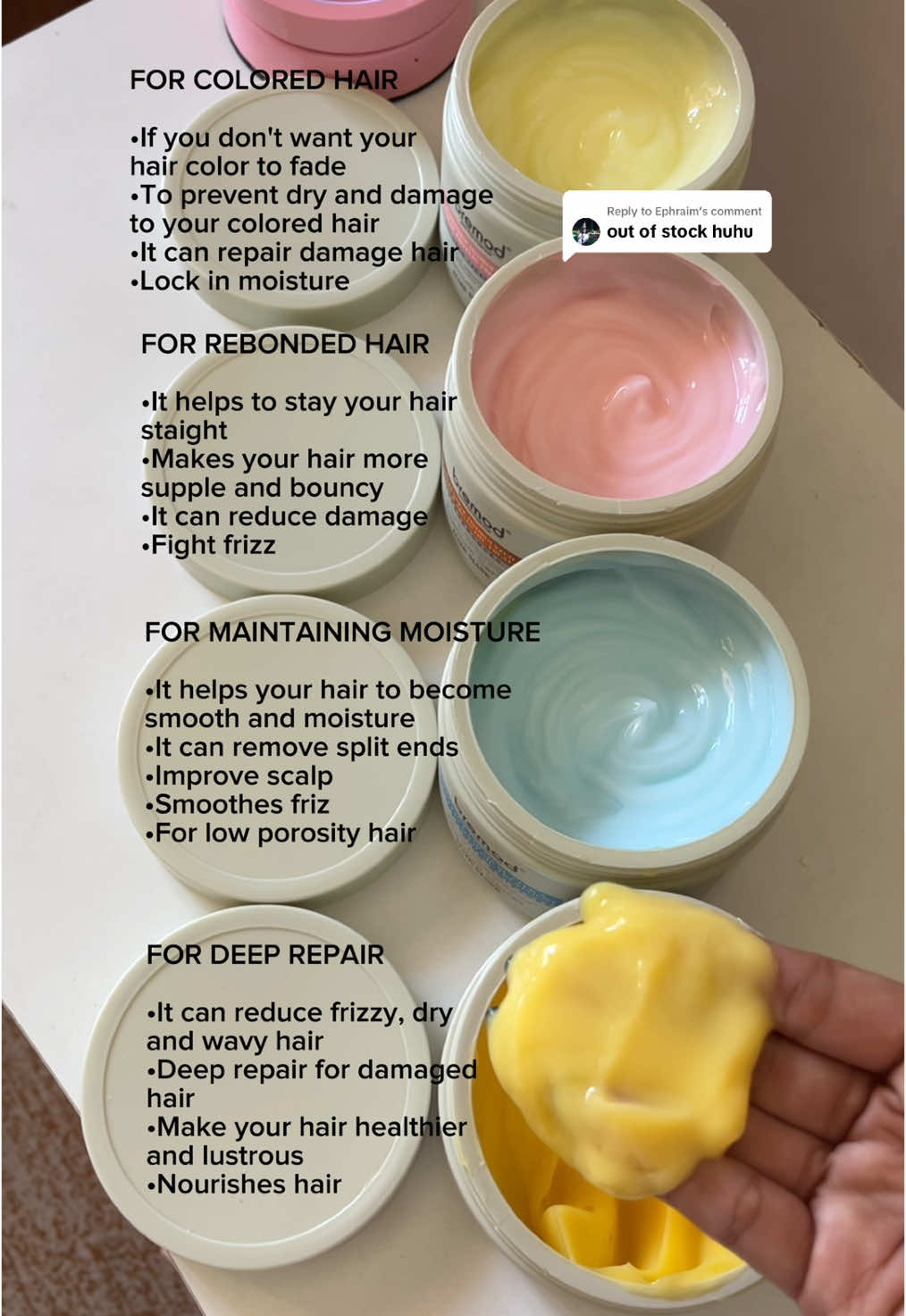 Replying to @Ephraim checkout na habang may stock pa #hairmask #restock #haircare 