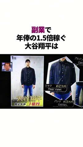 副業で年俸の1.5倍稼ぐ大谷翔平　#雑学 #豆知識 #大谷翔平 #プロ野球 #副業