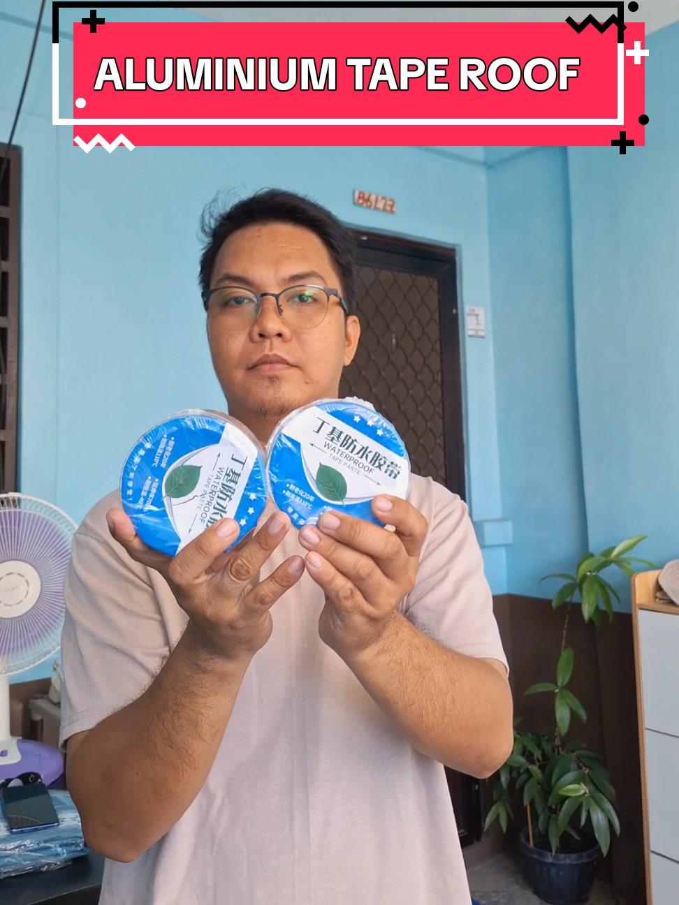 para sa butas ng bubong , batya, timba atbp.  #aluminiumfoiltape #leakrepair #roofrepair #tapeforroof 