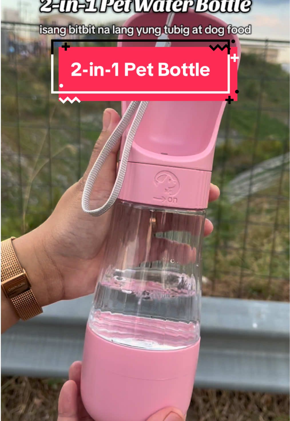 sobrang convenient nito tuwing may lakad w/ pet #petcare #petessentials #petbottle #waterfeeder #petfoodcontainer