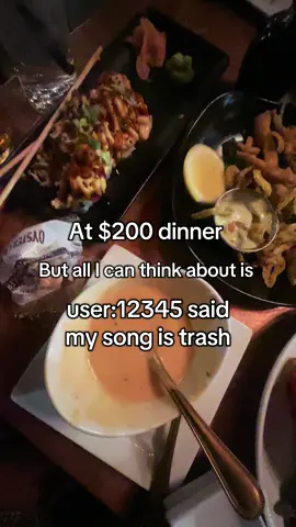 User 12345 messed my night up  #travel #dinner #seafood