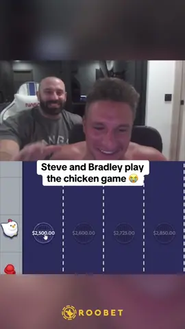 Steve and Bradley play the chicken game 😭 #kickstreaming #stevewilldoit