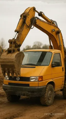 Bulldozer T4. #vwt4 #multivant4 #volkswagen #volkslovers #transportert4 #camper #ai #multivan #sora #vwt4_multiverse #vwt4multiverse 