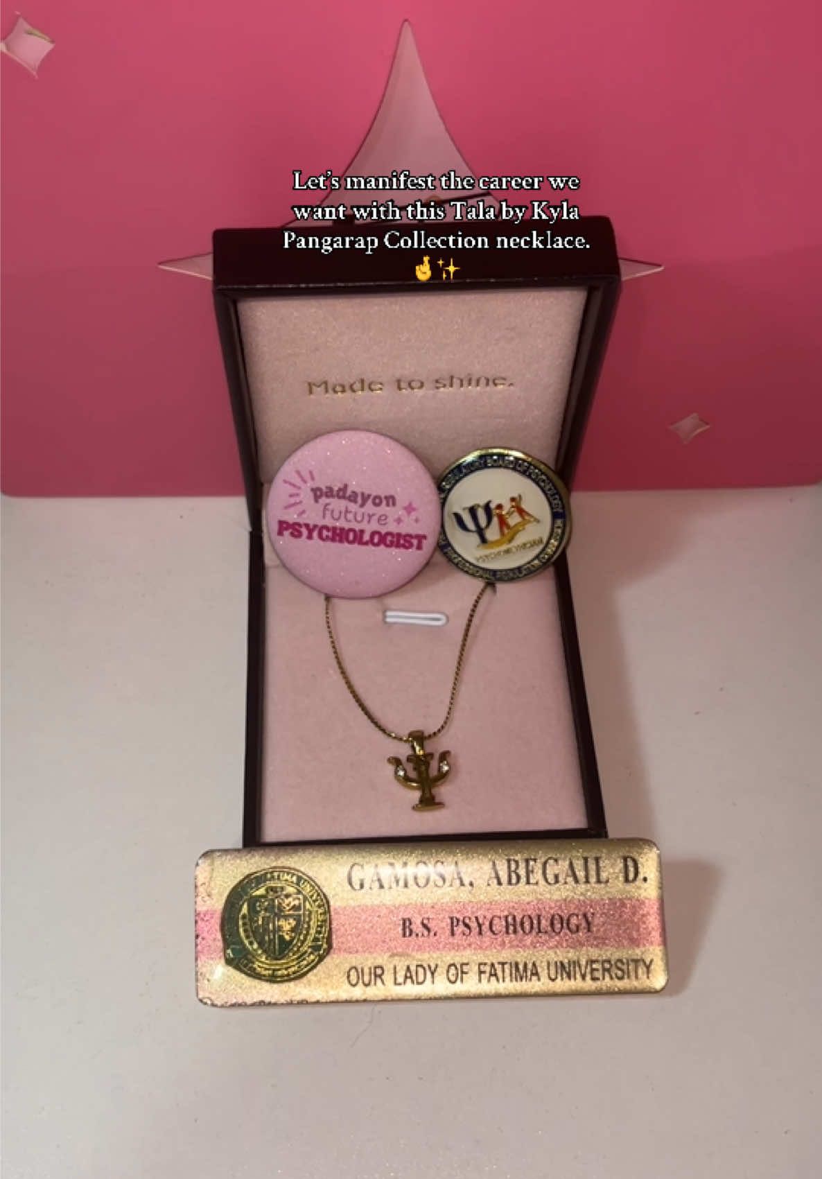 Replying to @Joseph Enriquez  Tala By Kyla Pangarap Collection 🫶 Let’s manifest it! ✨🤞 #Necklace #career #jewelry #manifesting @TalabykylaPH 