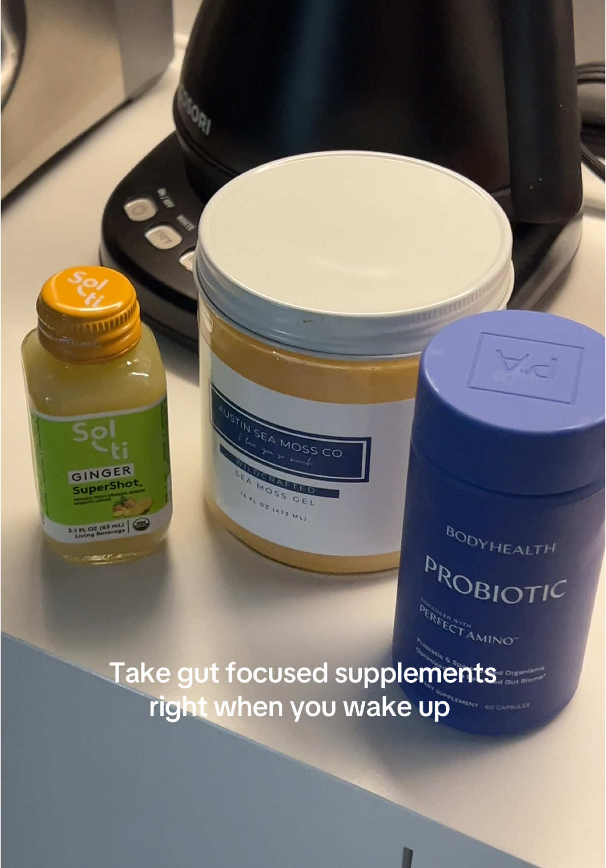 the tips I swear by, here’s why ⬇️ 1. Eating breakfast before coffee, can blunt that cortisol spike and keep your hormones, more balanced. Drinking coffee first thing in the morning can irritate the gut lining and lead to poor digestion/gut inflammation. 2. A high frequency, one kills acne, breakouts by using a combo of electrical current and ozone to target bacteria, inflammation, and circulation. @skingym  3. A red light mask helps with acne by calming the skin, reducing inflammation, and speeding up healing. It’s like therapy for your face, using gentle non-invasive light. It helps your skin and healing and preventing future breakouts. My favorite is the one from @HigherDOSE Shop  4. Sea moss has zinc and sulfur, which are both acne fighters, iodine for hormonal balance, and it’s a probiotic which helps support a healthy micro biome (key for clear skin). Ginger shots is anti-inflammatory, boost, digestion and detox and it’s also a hormone helper along with so many other things. @PerfectAmino @@Austin Sea Moss(link in my bio for a discount)  5. I drink around 2 to 3 cups of mint tea a day. It’s basically a secret weapon for hormonal acne. It helps with hormone regulation, it has antibacterial properties and it’s also anti-inflammatory. 6. Non-Comedogenic skin care is basically a must for acne prone skin because it means their products won’t clog your pores and clogged pores are where acne starts. I love the double cleanser from @Fig1Beautythe hydrating cleanser from @The INKEY Listthe moisturizer from @Peter Thomas Roth Labsand the sunscreen from @EltaMD Skin Care