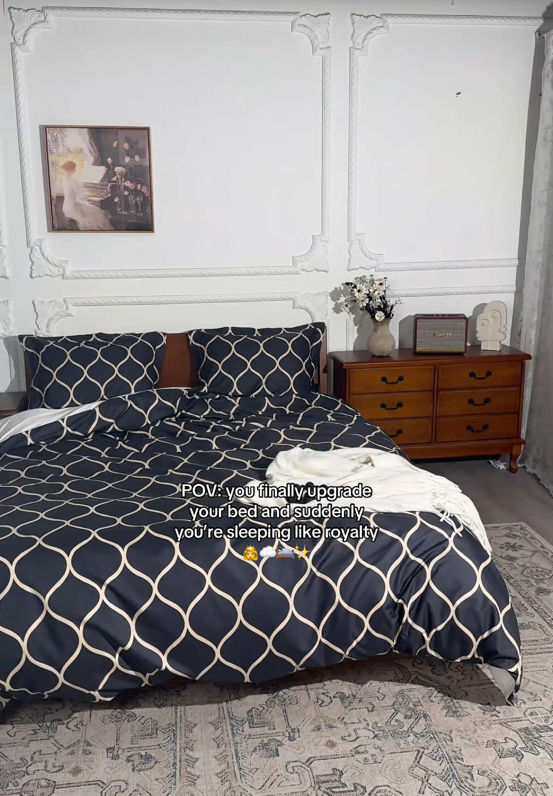 Modern, designer-inspired bedding just dropped — sleek, stylish, and selling fast. Don’t miss out!🤩#homeup #homeupgrades #bed #bedroom #bedding #beddingdecor #beddingsets #duvetcover #duvetcoverhack #gift #fyp #foryoupage #TikTokShop #tiktokshopfinds #breathable #springtok #luxury #modern 