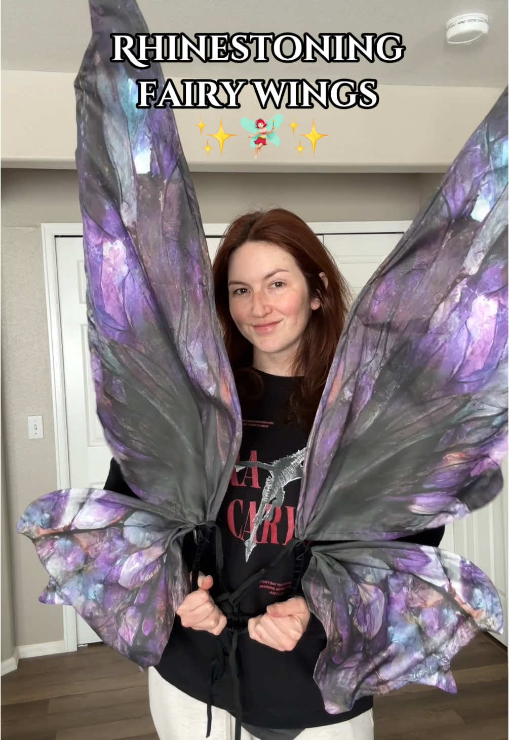 Rhinestoning fairy wings for the @Kingdom of LoudStone ball this weekend!  Had to give em the ol razzle dazzle ✨✨ Base wings are from @Moon Moth 🧚🏻‍♀️