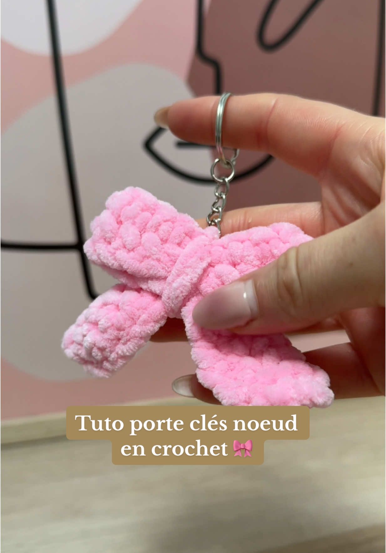 Tuto porte clés noeud en crochet 🎀 #crochet #crochettutorial #tutocrochet 