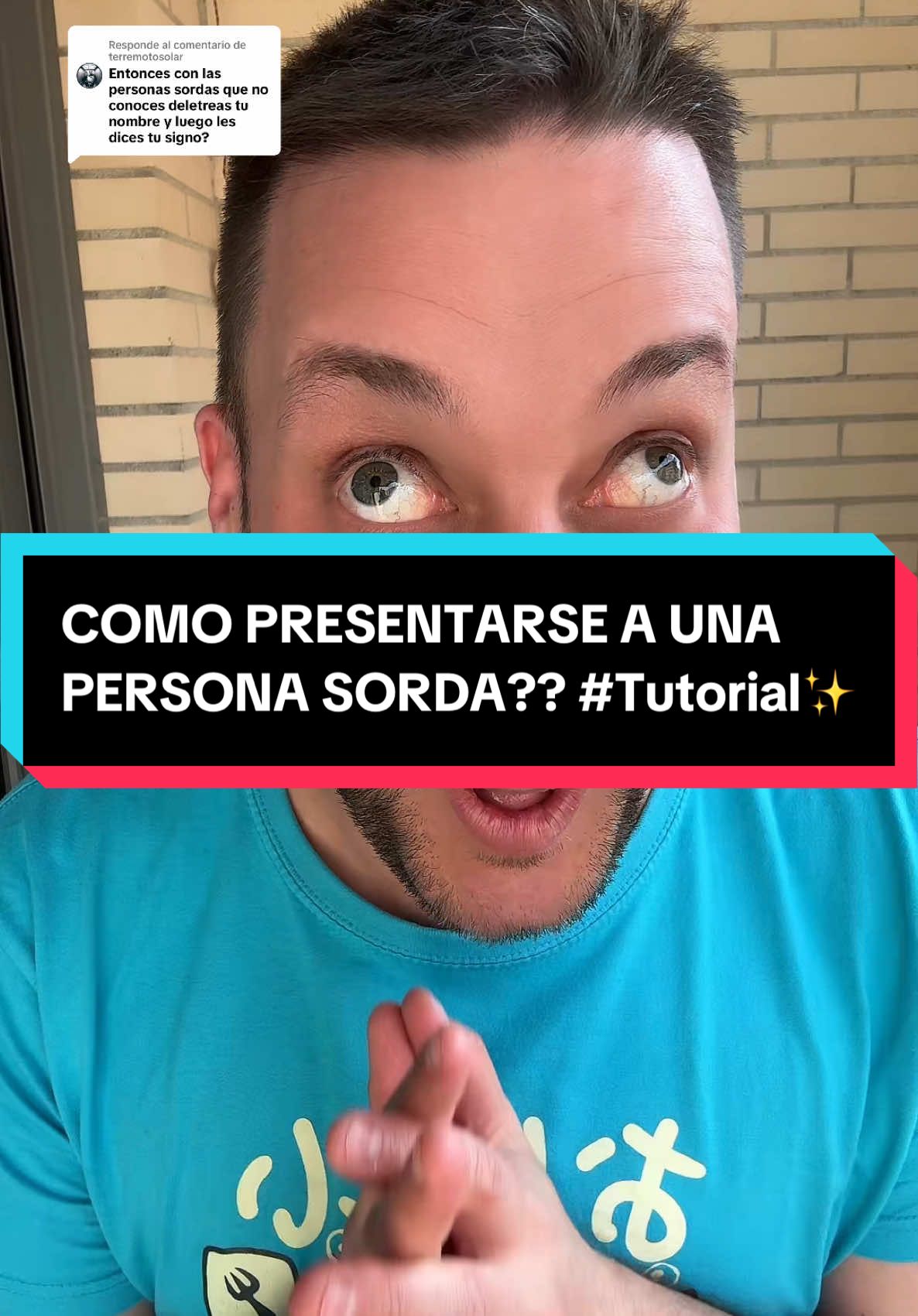 Respuesta a @terremotosolar  ¿CÓMO PRESENTARSE EN LENGUA DE SIGNOS? #lse #sordosentiktok #AprendeConTikTok #aprendeentiktokok #parati #lentejas #humor #risa #jajaja #lenguadesignos #lenguajedeseñas #tutorial 