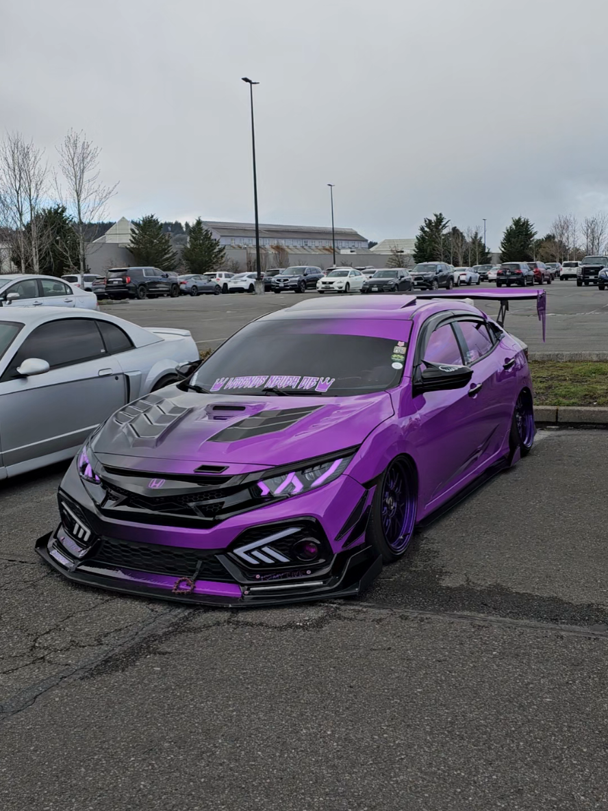 💜💜💜  #low #explorepage✨ #car #pink #purple #bags #bagged #civic #honda #jdm #hondaaccord #1 #civictyper #foryoupage #purp #5 #fk7 #hondacivic #foryou #hondagang 