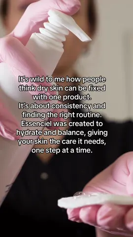 Sometimes we expect quick fixes, but great skin takes time and consistency.  Essenciel was created to hydrate, restore, and bring out the best in your skin—one step at a time.  Patience is key!  #dryskinremedies #dryskincareroutine #dryskintips #dryskincare #dryskin 