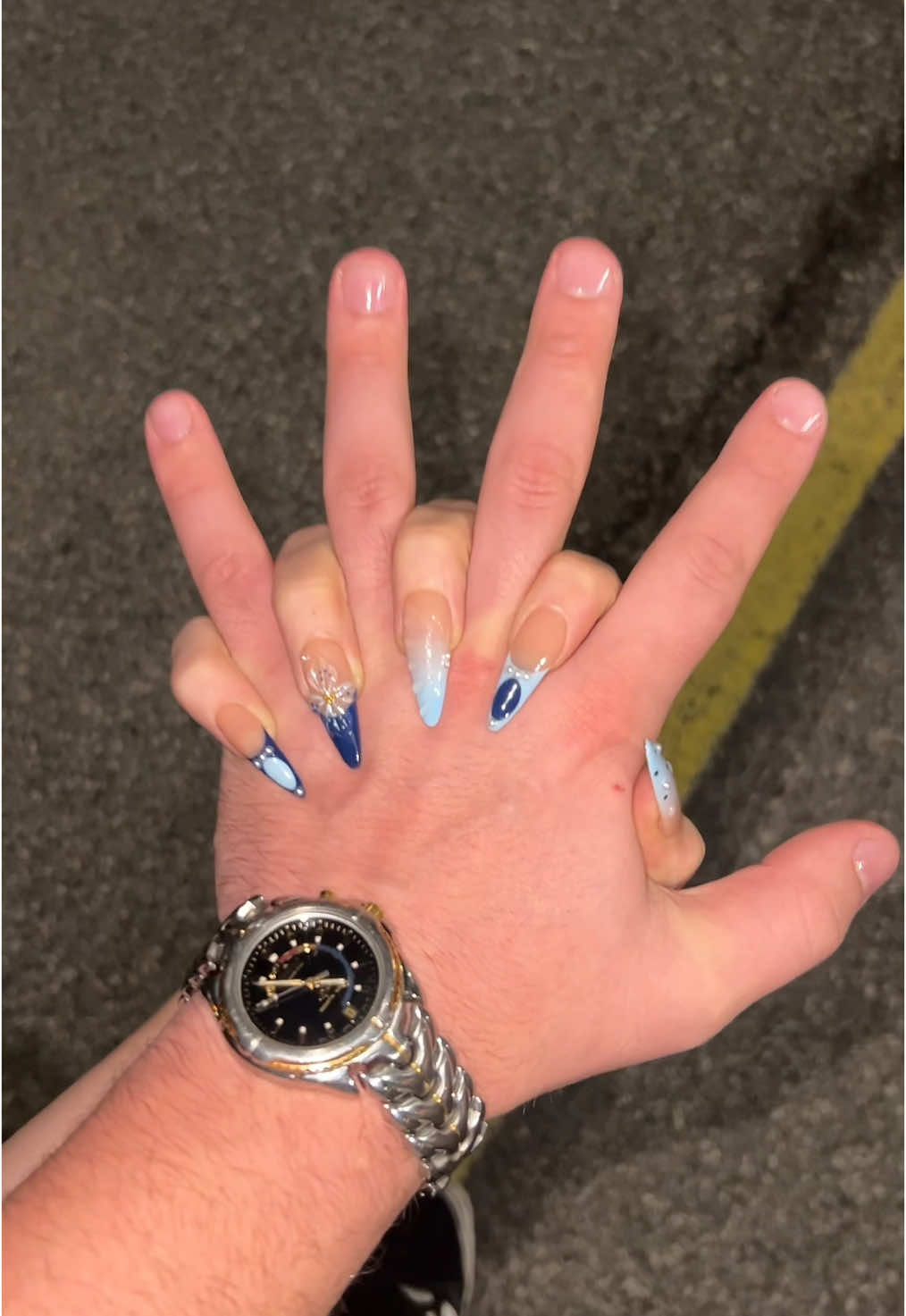 idk which i like better so you're getting two 💅🏼 #nails #nailtok #3dnailart #3dnails #wlw #wuluhwuh #y2k #alttok #beachnails #katanawins #mortalkombat 
