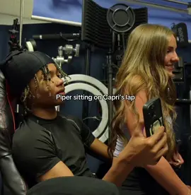 Piper sitting on Capri’s lap #piper #capri #piperrockelle #piperandcapri 
