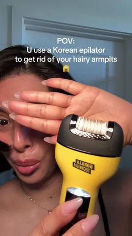 This Korean epilator gets rid of all the hair from the roots🙌🏽 #armpithair #epilatorarmpits #epilatorforhairremovel 