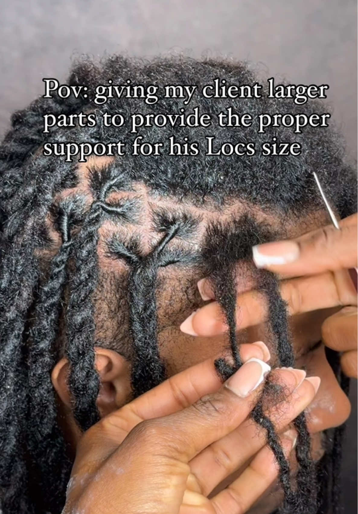 During the appointment, I noticed that the sections of my client's locs were too small to adequately support the hair. To improve the overall integrity and stability of the locs, I decided to create larger parts. This adjustment not only enhances the support for the locs but also helps in maintaining their health and longevity. #timaaslayz #bronxhairstylist #hairtutorial #starterlocs #protectivestyles #cornrows #hairstyle #locs #hairstylist #hair #barreltwists 
