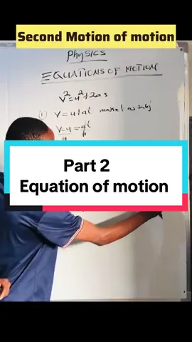 Part 2| Equations of motion in physics -show that                                 #physicsteacher #physics #physicstutor #equationsofmotion #motion #equation #stem #gcse #jamb #wassce