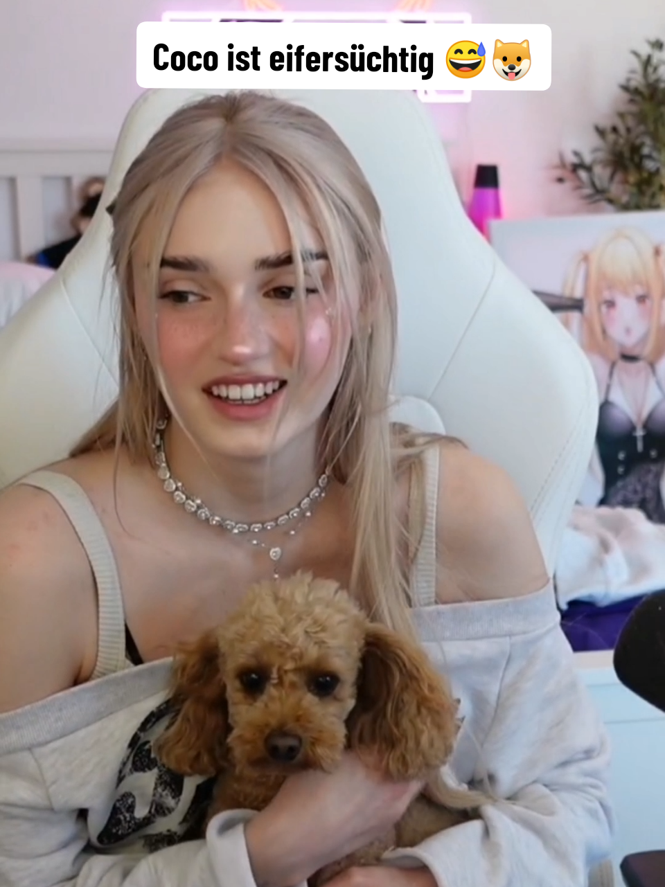 Coco ist eifersüchtig 😅🐶 #honeypuu #coco #hund #stream #viral #fyp #foryou #foryoupage 