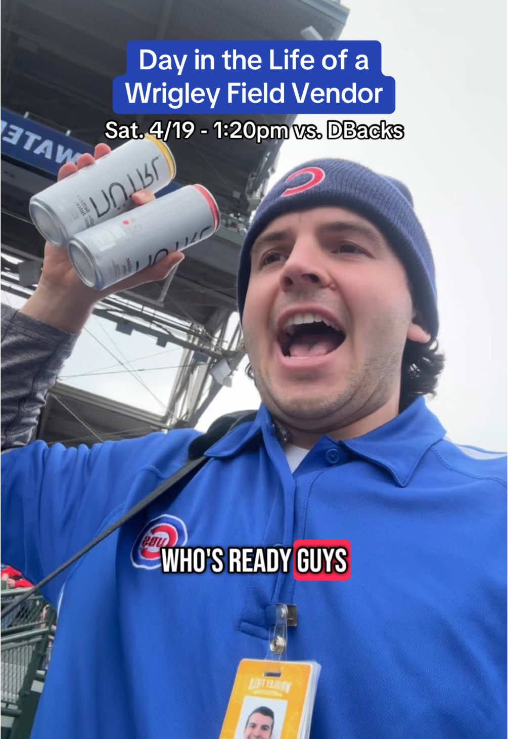 My first time working the lower seating bowl this season! Who’s ready??? #chicagocubs #wrigleyfield #gocubsgo #dayinmylife #dayinthelife #Vlog #chicago #jonahthevendor 