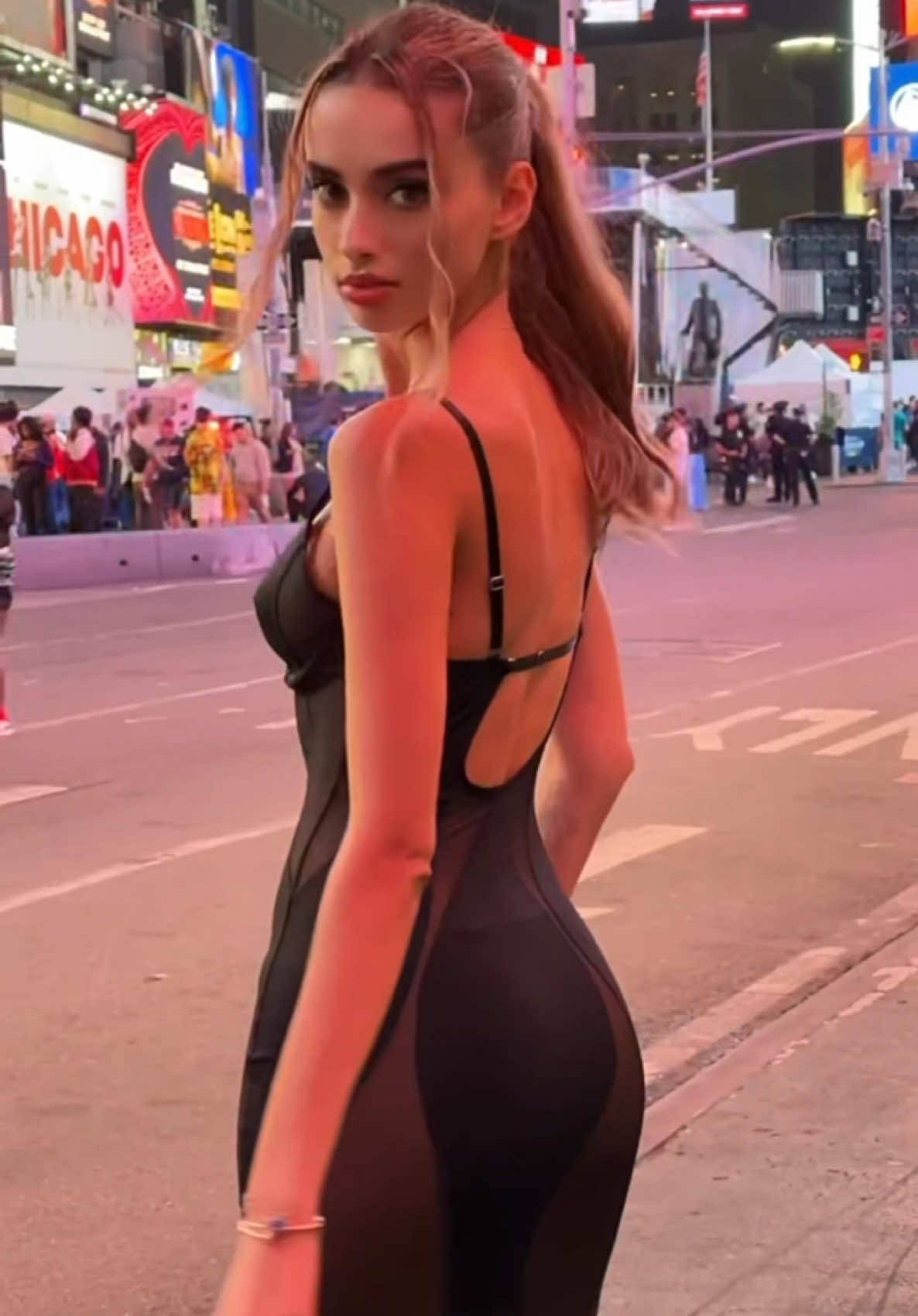 Super hot #timessquare #nyc #ukrainiangirl 