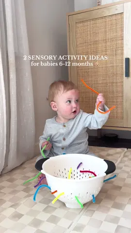 Try these sensory activities with your baby this week 👶🏼✨🌈😊 #sensoryactivities #sensoryplayideas #babydevelopment #babyactivities #babysensoryactivities #MomsofTikTok