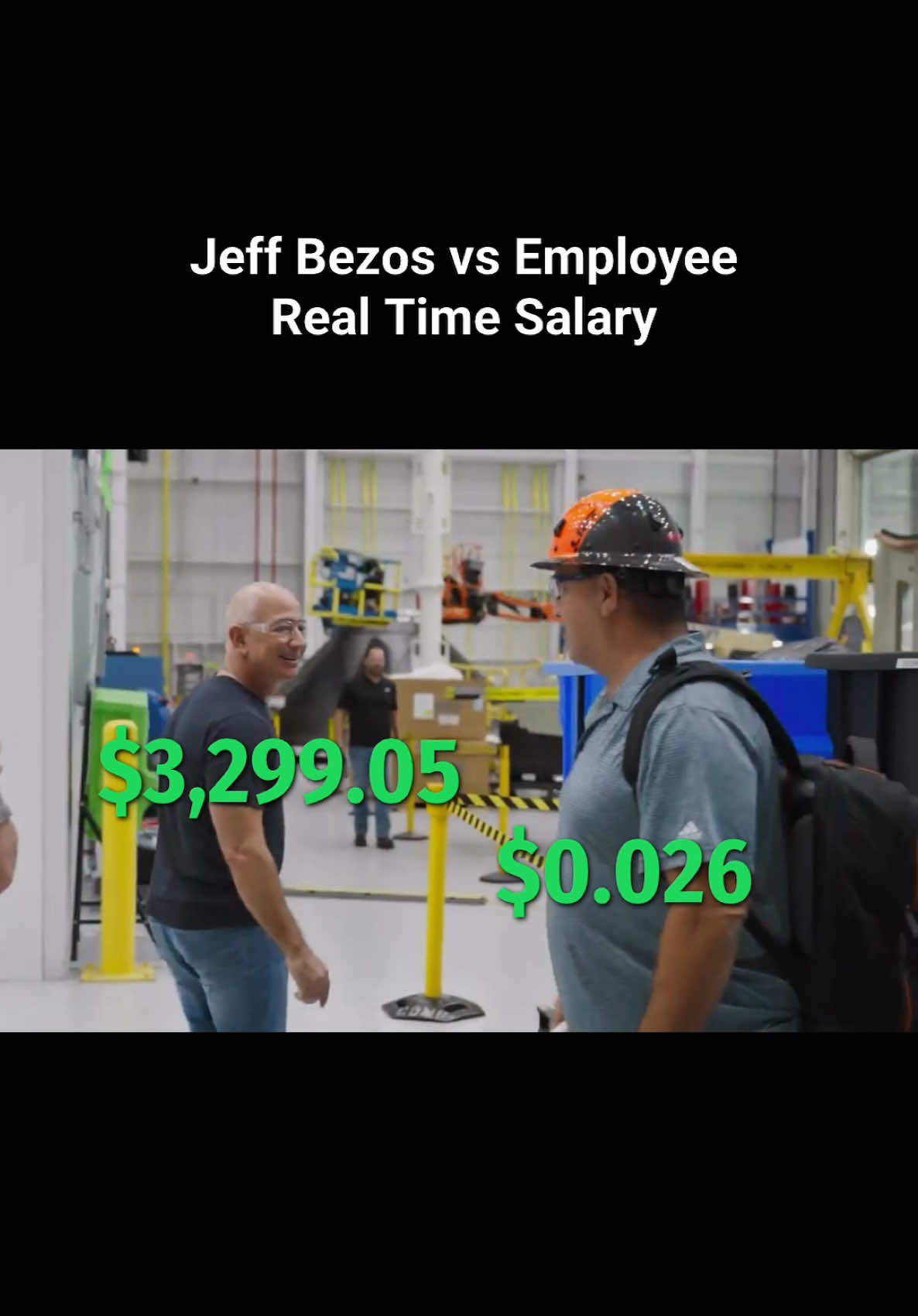 Jeff Bezos vs Employee Real Time Salary  Estimated Annual Income: Jeff Bezos: $14.2 billion per year Blue Origin Engineer: $110 thousand per year Watch the entrepreneurs' bank accounts race in real time 💰 Follow @realtimesalary for more content! #jeffbezos #blueorigin #amazon #entrepreneur #rich #celebrity #money #success #paygap #salary #wealth