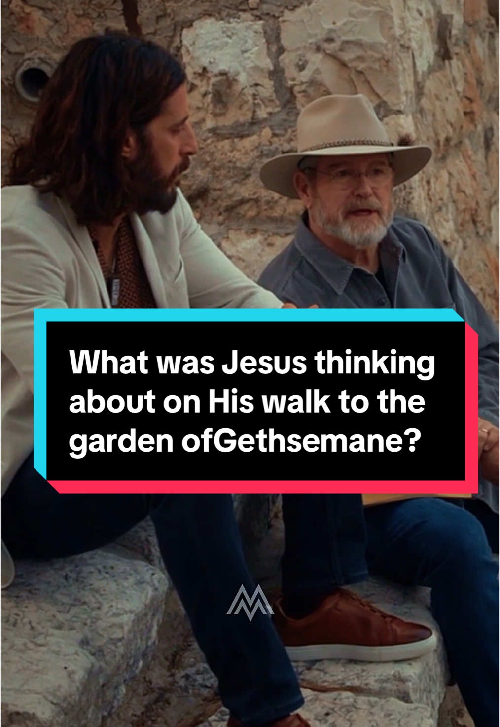 What was Jesus thinking about on His walk to the garden of Gethsemane?  He was thinking about you. #christiantiktok #hallowapp #foryoupage #fyp #jonathanroumie #jeffcavins #jesuslovesyou #youmatter #meaningmatters 