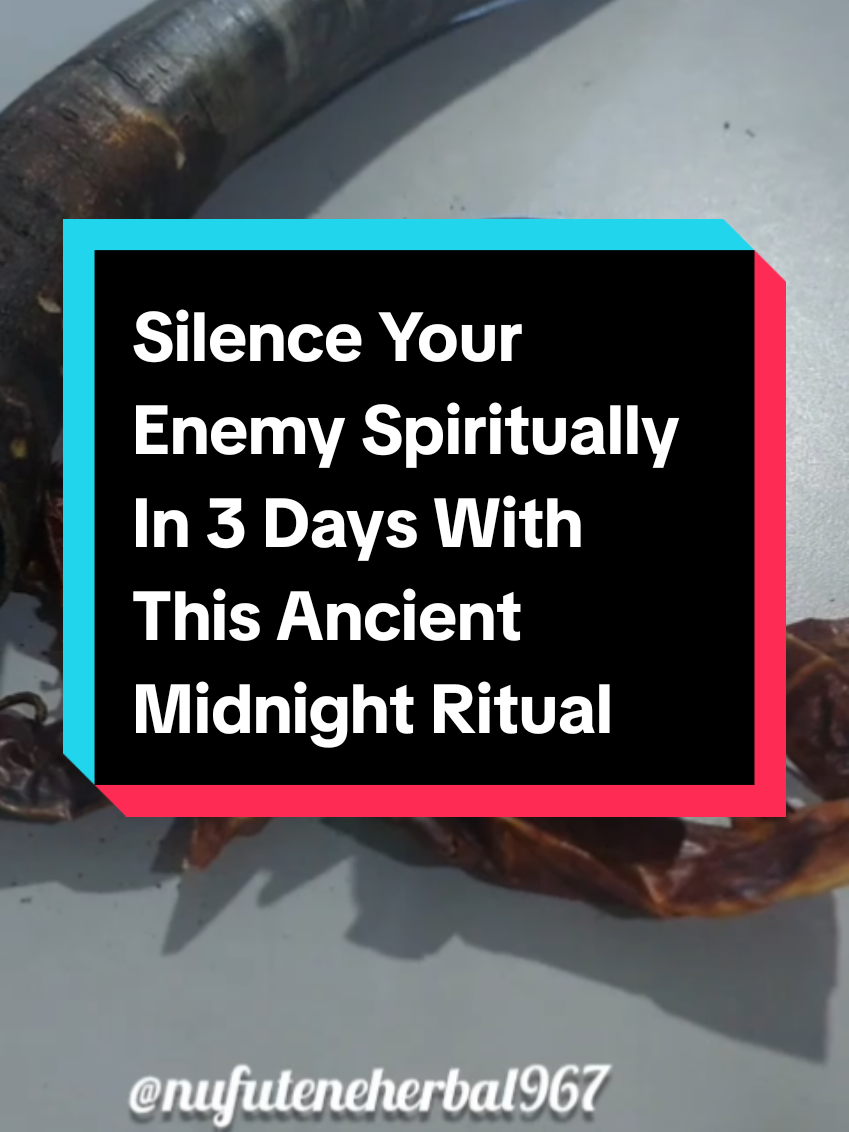 When enemies constantly target you to bring down your life, destroy your business, or block your destiny, it's time to fight back spiritually! This powerful 3-day ritual uses a car horn, charcoal powder, hot pepper powder, and sea salt to silence your enemies and block any monitoring spirits or evil plans against you. At midnight between 12am and 3am, for 3 nights: Mix get pepper powder (hot chili), charcoal powder, and sea salt. Place them inside a car horn and blow into it 3 times. Call your enemy’s name 3 times and speak powerfully to stop them. On the 3rd night, bury the horn near a tree, river, crossroad, or in a barren land. This ritual is for anyone facing spiritual attacks at work, in business, or in life. It stops evil eyes, destroys enemy plots, and silences monitoring spirits completely. Spiritual protection, stop enemies, Ghana rituals, silence monitoring spirits, African spiritual direction, powerful ritual for enemies, destroy witchcraft, workplace protection, stop jealousy, block spiritual attacks #SpiritualProtection  #AfricanSpirituality  #SilenceYourEnemies  #StopWitchcraft  #MidnightRitual  #MonitoringSpirits  #EnemySilencing  #CharcoalRitual  #GhanaSpiritual  #BlockEvilEyes 