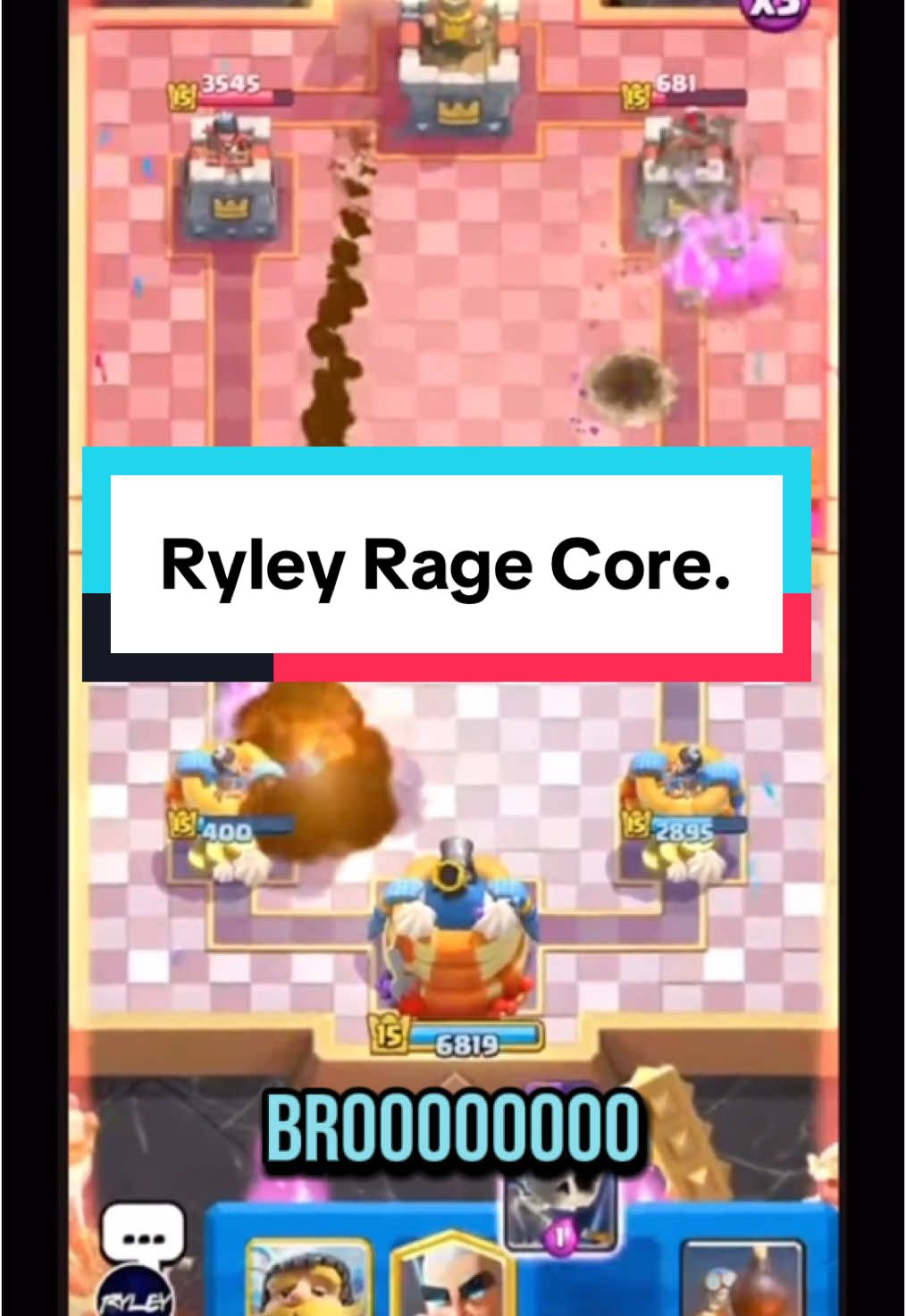 Ryley Rage Core.                            #clashroyalemoments #clashroyale #clash #clashroyaledaily #ryleycr #rage 