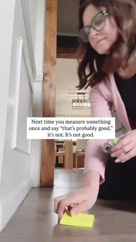 This is your friendly reminder from someone who has gone with her first measurement way too many times  with absolute confidence… and regretted every single one. Measuring once is a lifestyle. It’s just not a reliable one. Especially when you’re making cuts.  Have you learned this the hard way too? Comment “guilty” if this hits a little too close to home!  #womenwhodiy #diywithconfidence #relatablediy #homeimprovementhumor #houseprojects