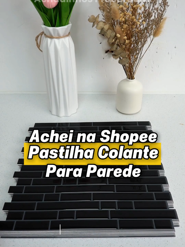 Achei na Shopee essas pastilhas adesivas 👉L1nk clicável no meu perfil #utilidade #achadinhos #reforma #papeldeparede #casa #parede 