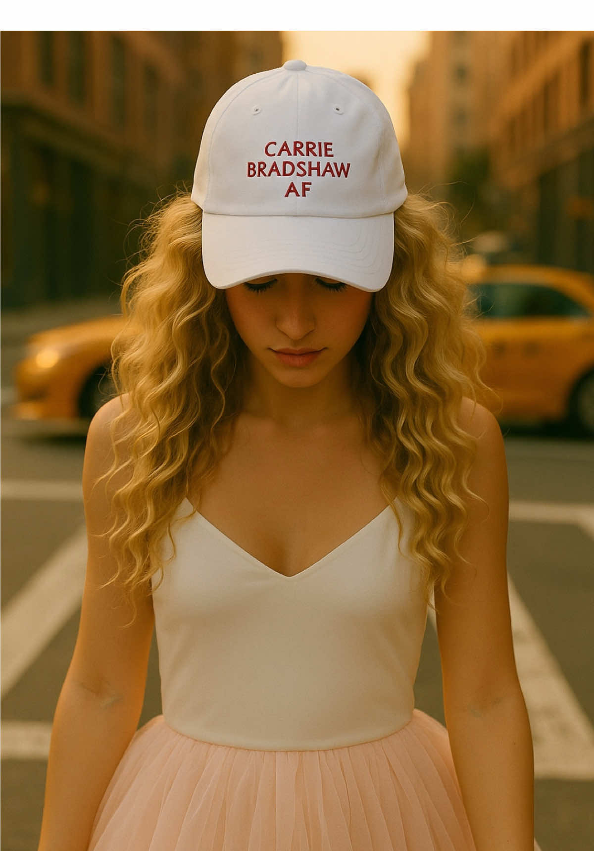 And I started to wonder…Do I need this hat? ❤️👠 #sexandthecity #andjustlikethat #carriebradshaw #sarahjessicaparker #ajlt 