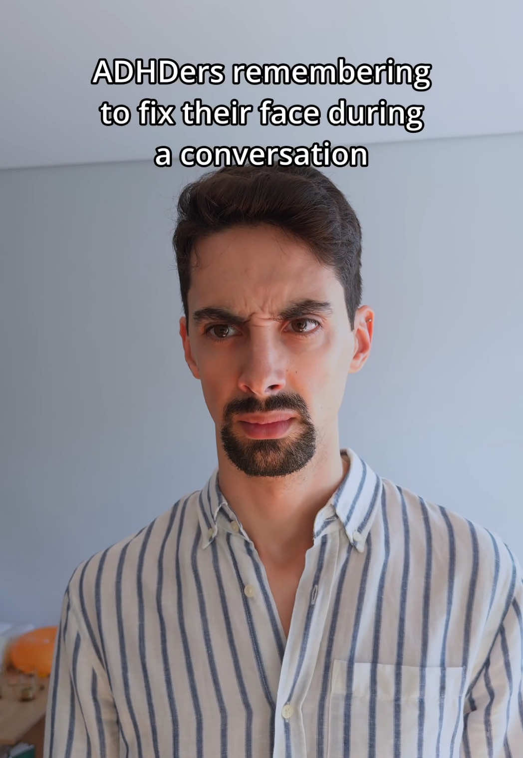 That sudden realization that you've been unintentionally making a weird face? That's often the lack of consistent self-monitoring and reduced interoceptive awareness that can come with ADHD. Our attention is often directed outward, and we might not always be aware of our own facial expressions or posture until something triggers that awareness.