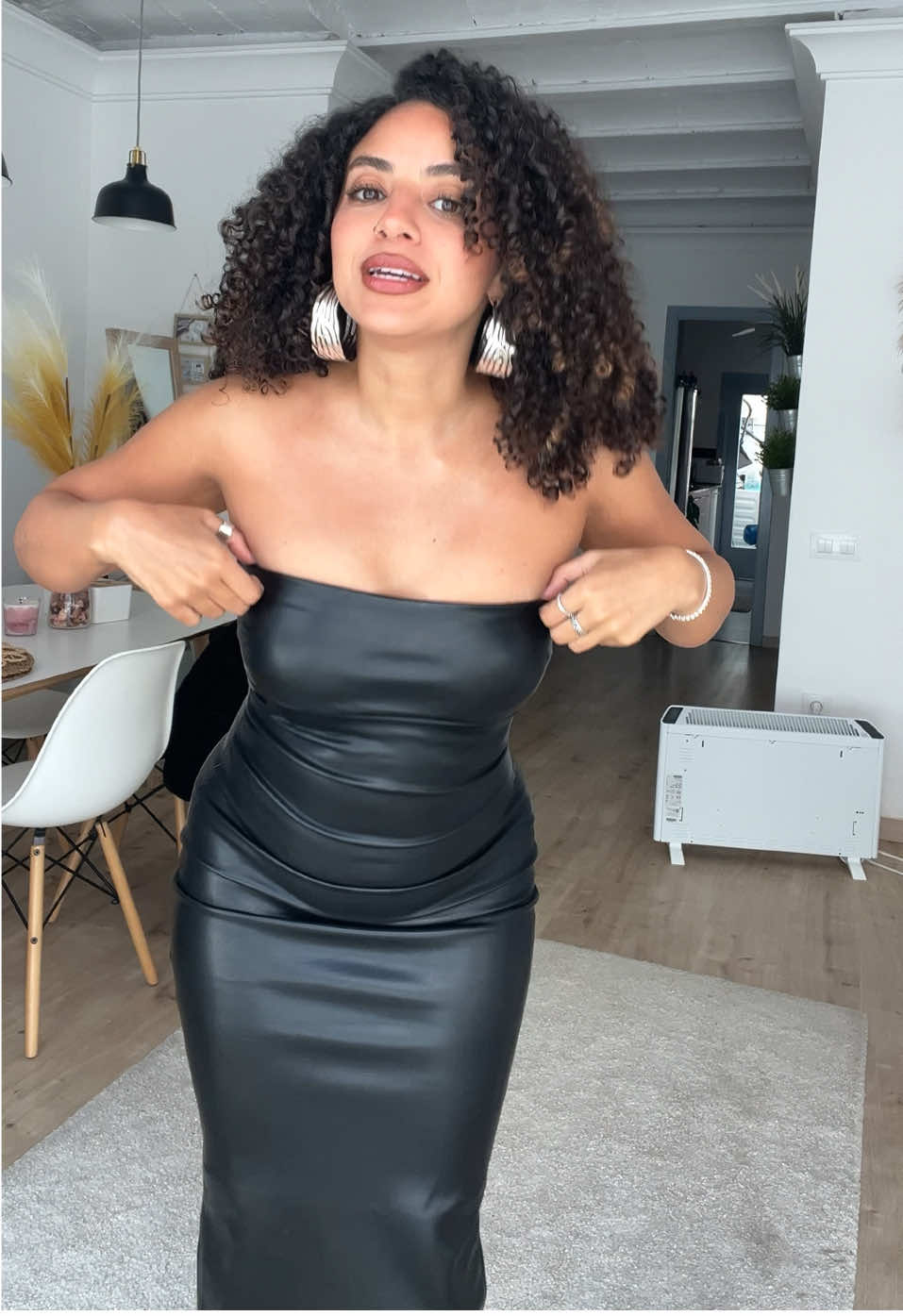 obsessed with this leather dress! #fashion #outfit #fyp #fypp #barcelona 