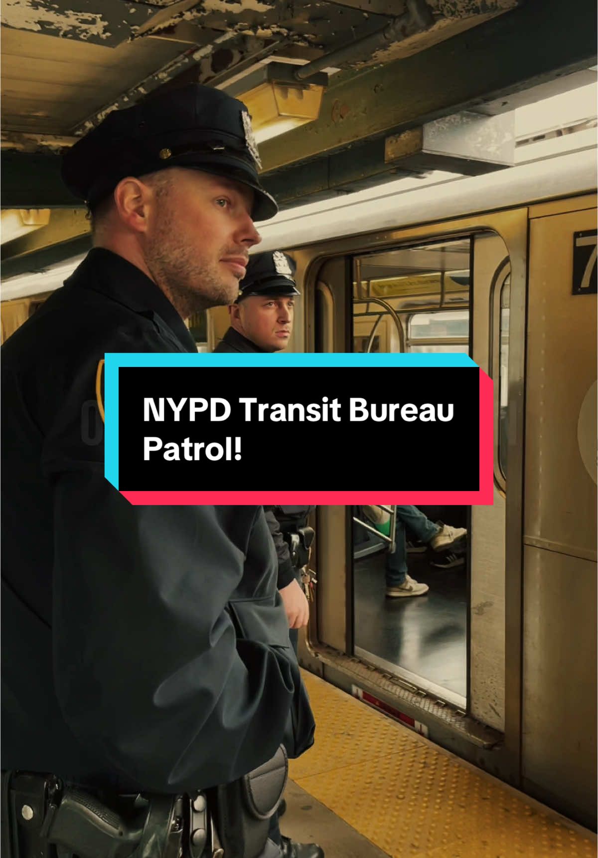 Here are Officers Wowk and Corso from the NYPD Transit Bureau keeping the countless NYC subway riders safe!  NOTE - I took this video with the police officers’ permission. Song - “Bad Boys (Theme from COPS)” by Inner Circle. #fyp #nyc #nypd #police  