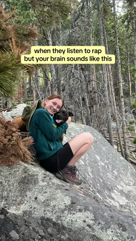 I did memorize quite a few rap songs to fit in in high school  🤣 #Hiking #femalesolotravel #doghike 