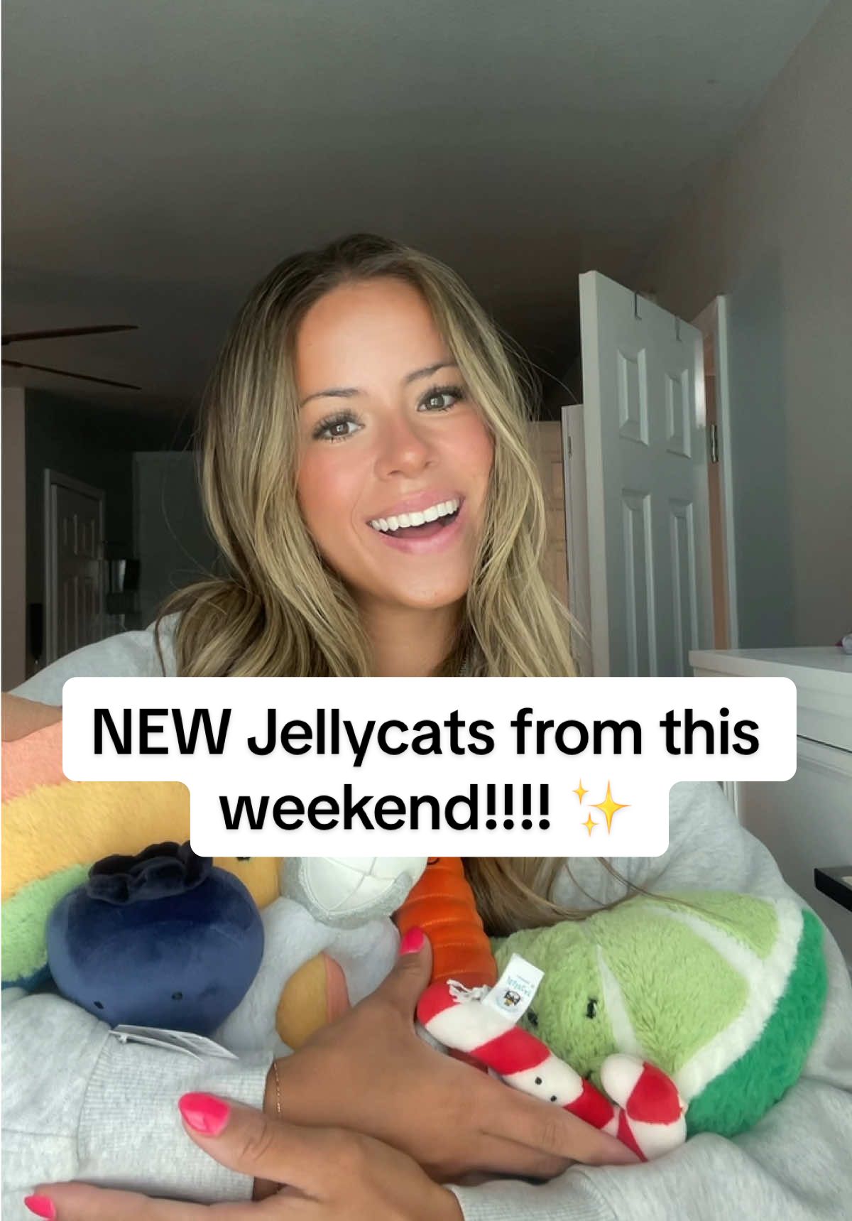 These jellies followed me home I swear 🌈🫐💍🥕🍋‍🟩 #jellycat #new #jellycats #jellycatcollection #jellycathaul #girltherapy #girly