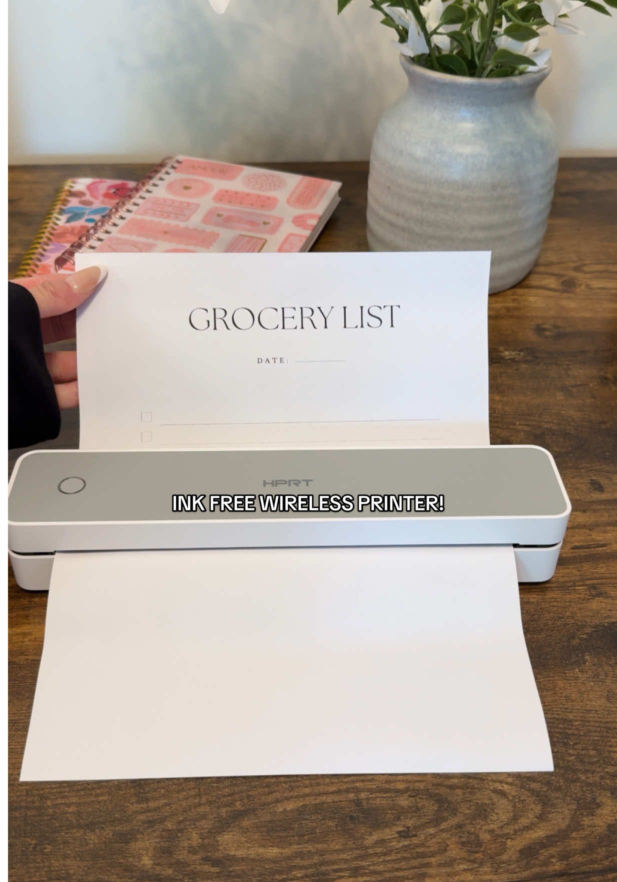 printer out of ink?? no longer a problem!! I just found the cutest ink free, wireless, portable printer and I’m obsessed. If you work from home, own a business, are a student or a mom you NEED this! @Hanin Global  #inkfreeprinting #inkfreeprinter #inklessprinter #portableprinter #workfromhome #workfromhomelife #tiktokmademebuyit #wirelessprinter #tiktokshopfinds #miniprinter #productivityhack #tiktokfinds #smallbizstuff #businessprinter #creatorsearchinsights 