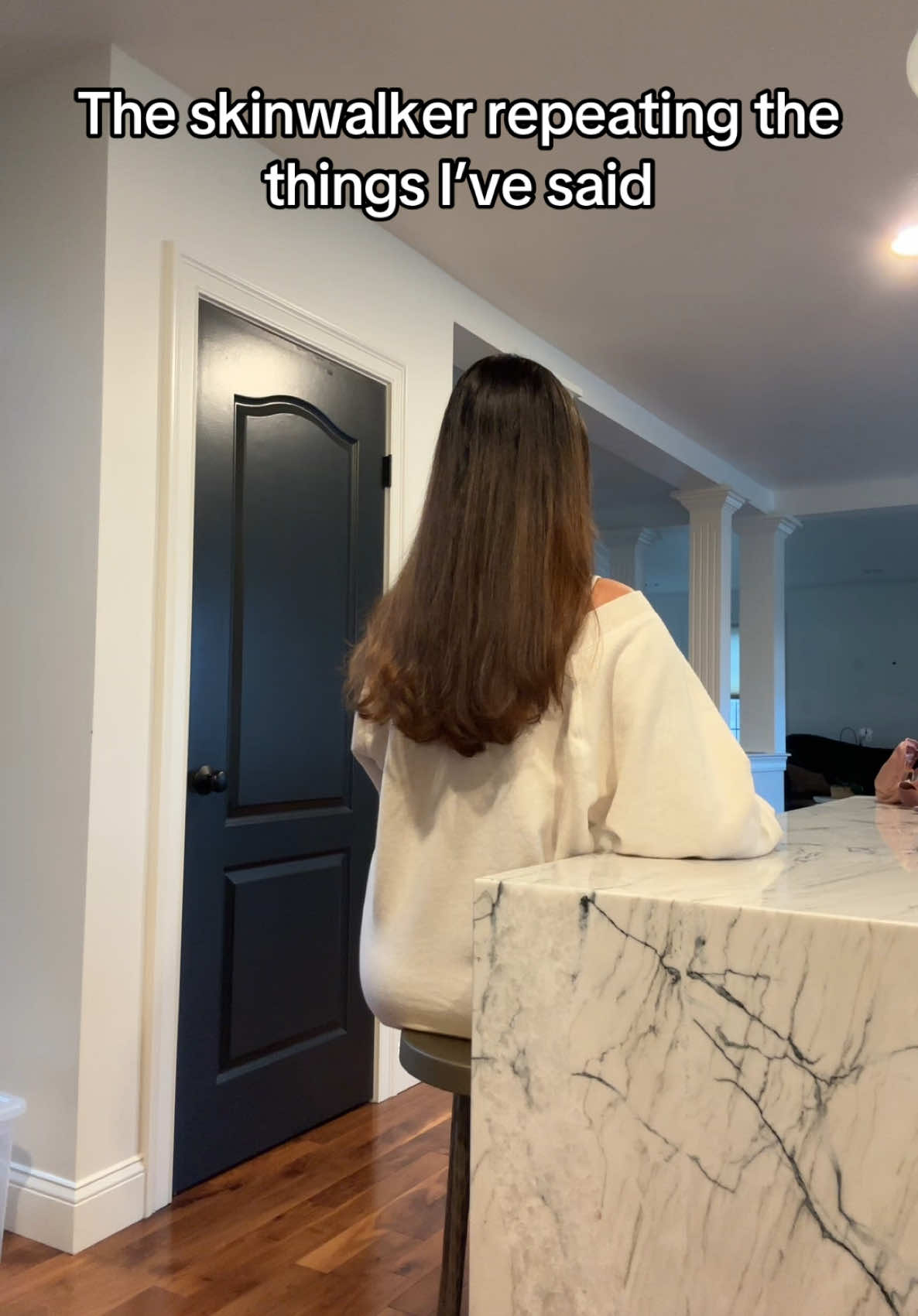 RIP digital footprint also I know the back of my hair isn’t straight it’s wash day 😔 #skinwalker #funny 