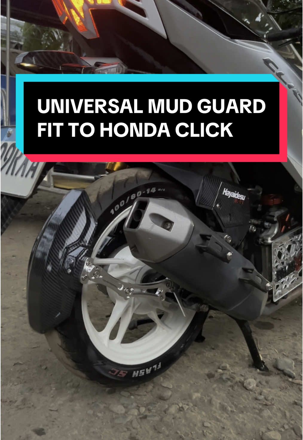 Takimoto Universal Mud Guard #hondaclick #hondaclickmudguard #rearfender #rearmudguard #universalmudguard #motorcycleaccessories #hondaclickaccessories 
