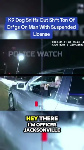 K9 Dog Sniffs Out Sh*t Ton Of Dr*gs On Man With Suspended License #cops #copsoftiktok 