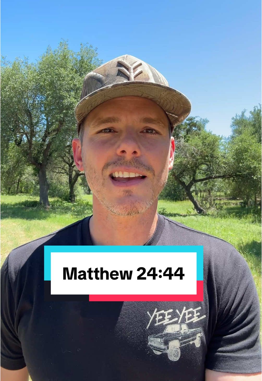 Ready or Not . Matthew 24:44 - “Therefore you also must be ready, for the Son of Man is coming at an hour you do not expect.” Waiting on Jesus isn’t passive. It’s not sitting on a roof with a sign or doom-scrolling the headlines. And it’s not just being a decent person who pays their taxes and smiles at the grocery story clerk. Anyone can do that. Christian waiting is cross-shaped. It’s the quiet, faithful grind of a life that says: He’s worth it. It’s forgiving, because “God in Christ forgave you” (Ephesians 4:32). It’s serving, because “the Son of Man came not to be served but to serve” (Mark 10:45). It’s loving enemies, because “while we were still sinners, Christ died for us” (Romans 5:8). It’s watching and working with a heart anchored in grace—not guilt. Paul said, “Make the best use of the time, because the days are evil” (Ephesians 5:16). You don’t know when He’s coming—but you know He is. So yeah, show up to work. Love your family. Serve your church. Share the gospel with a neighbor. And don’t do it to earn status with God,  instead do it as a result of being someone loved by Him- ransomed by precious blood and now living for the One who bled. Be the servant not just watching the door, but working at the table. Because blessed is the servant He finds mid-faithfulness. Ready or not… here He comes.