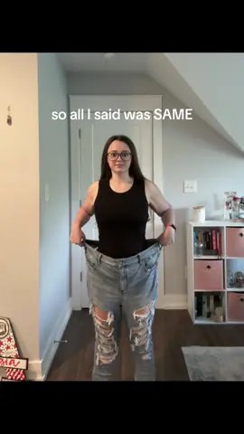 I remember when those jeans were the only ones that fit… and when they started to get too tight. 120 pounds later and they fall to the floor when I move #weightloss #weightlosstransformation #100poundsdown #beforeandafter #weightlossjouney #weightlossmotivation 