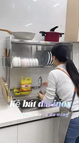Kệ Bát Đĩa INOX Đa Năng Có Nắp Đạy Trên Bồn Rửa ,Kèm Phụ Kiện Để Dao Thớt Đũa Inox , Đa Dạng Kích Thước #dogiadungtienich ##hot #thinhhanhtiktok #hottrend #thinhhanh #thinhhanhxuhuong #xuhuong #xuhuongtiktok #lenxuhuong 