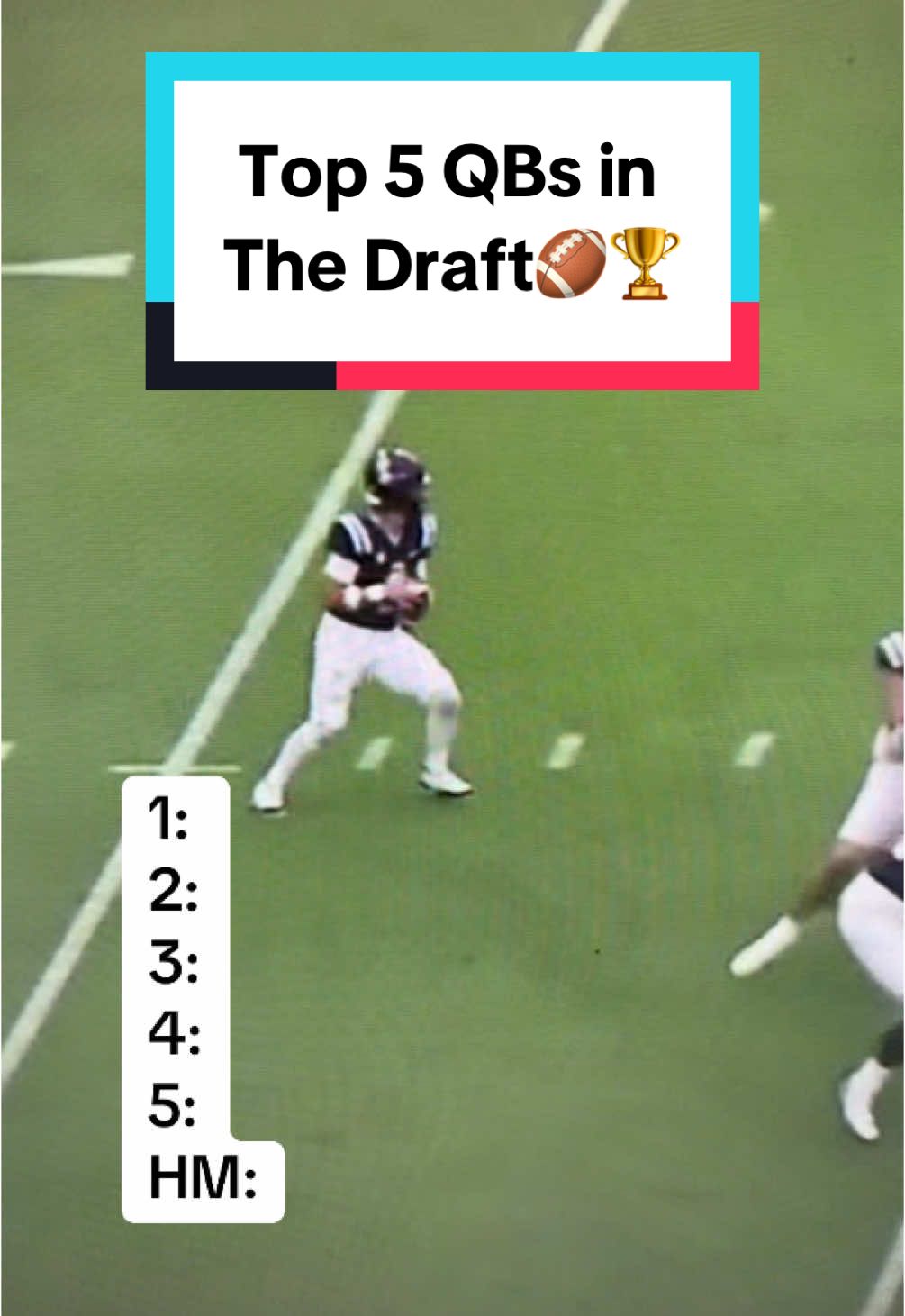 Top 5 QBs in the Draft🏈🏆 #nflfootball #nflcontent #top5 #qbrankings #nfldraft #nflplayers #nflconvo