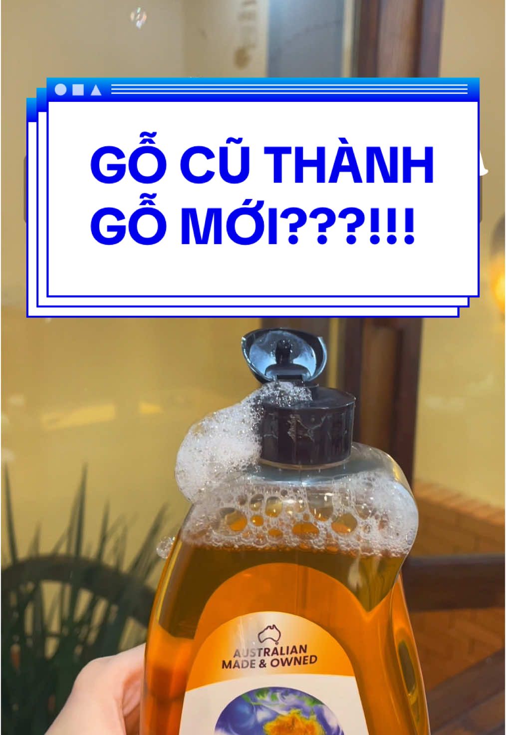 Nước rửa chén nước lau sàn nghe nhiều rồi, lần đầu tui nghe thấy NƯỚC RỬA GỖ lun á #earthchoice #nhacuadoisong #livingroom #fyp 