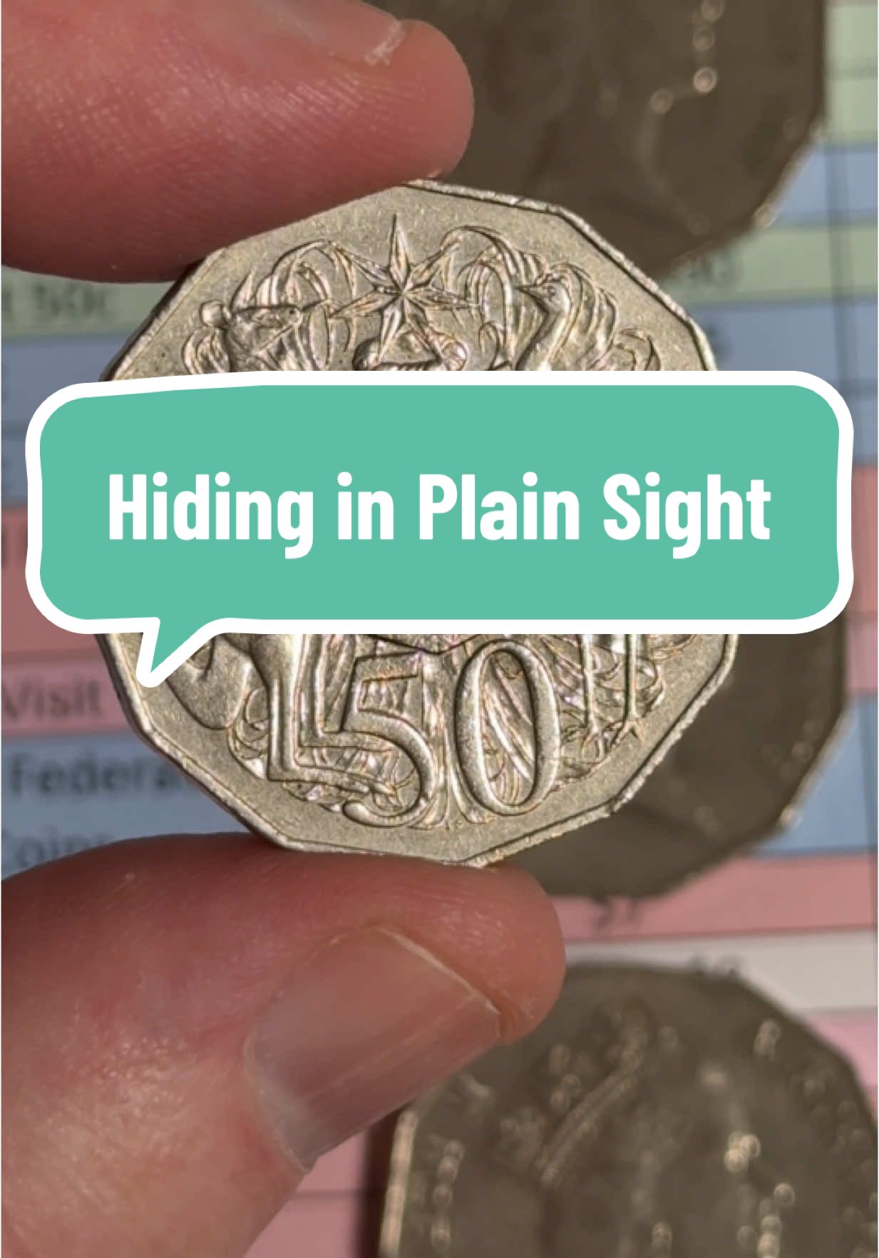 Hiding in Plain Sight #coins #coincollecting #Australiancoins #coinstolookfor #fiftycentcoins 