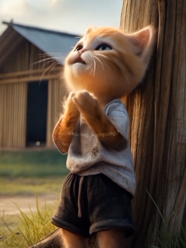 Kucing ini berdoa pengen bahagiain emak 😿 #kucing #lucu #cute #ai #drama 