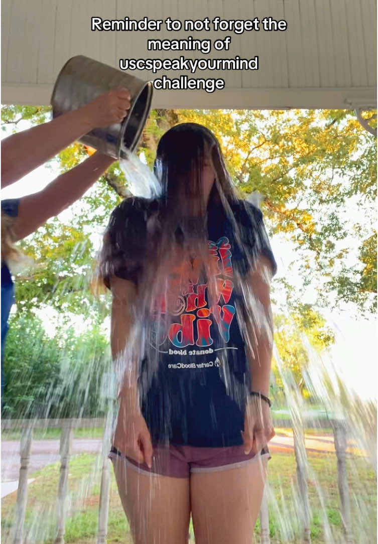 #uscspeakyourmind #uscspeakyourmindchallange  Why Ice Water? Pouring ice water on your head is a symbolic act meant to grab attention, just like the shock of cold water, mental health struggles can be sudden and overwhelming. The idea is to spark conversation, encourage others to participate, and raise awareness through social media sharing. What is ALS?  ALS (Amyotrophic Lateral Sclerosis), also known as Lou Gehrig's disease, is a progressive neurodegenerative disease that affects nerve cells in the brain and spinal cord. Over time, it causes people to lose muscle control, leading to difficulty walking, speaking, swallowing, and eventually breathing.